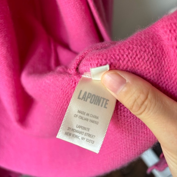 LAPOINTE Cashmere cardigan In Italian Yarn Sz M - Picture 8 of 8